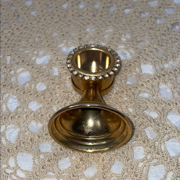 Vintage Elegant mini brass reliquary, used to gold & display religious relics. - Picture 4 of 5